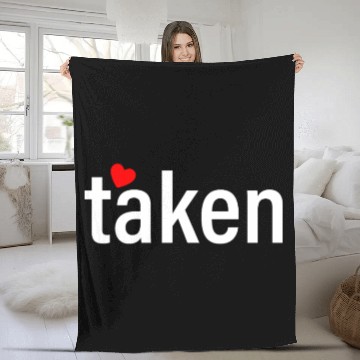 Discover Taken Valentines Day Heart Boyfriend Men Fleece Blankets