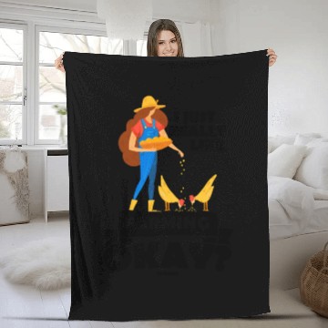 Discover I Just Really Like Farming Okay Fleece Blankets