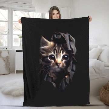 Discover Cat Art Design Cute Cat Mom Meow Paws I Love Cats Fleece Blankets