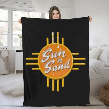 Discover Sun N Sand Motel Sign Route 66 Santa Rosa NM Fleece Blankets