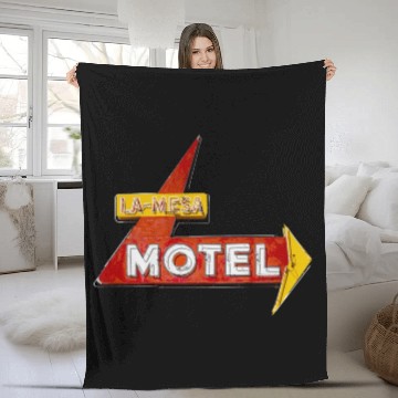 Discover La Mesa Motel Route 66 Santa Rosa New Mexico Fleece Blankets