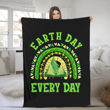 Discover Pine Tree Green Earth Day Shamrock St Patrick Day Fleece Blankets
