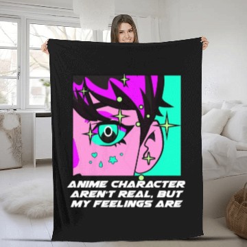 Discover Anime Character Arent Real Manga Emo Japanese Anim Fleece Blankets