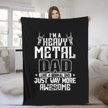Discover I'm a Heavy Metal Dad awesome Music Band Fleece Blankets