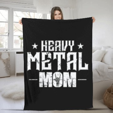 Discover Heavy Metal Mom Music Band Genre Fleece Blankets