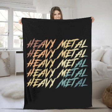 Discover Heavy Metal Headbanging Band Genre Fleece Blankets