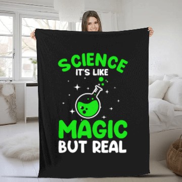 Discover Cool Science For Men Women Science Is Real Magic Fleece Blankets