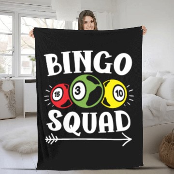 Discover Bingo Squad Bingo Player Casino Gambling Lottery Fleece Blankets