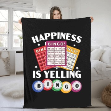 Discover Bingo Game Bingo Player Casino Gambling Lottery Fleece Blankets