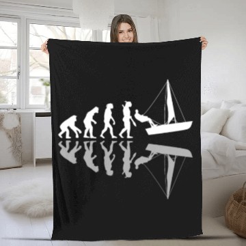 Discover Sailing Human Evolution Sailboat Sailor Sail Fleece Blankets