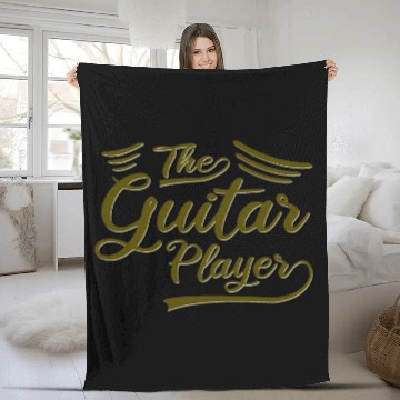 Discover the guitar player Fleece Blankets