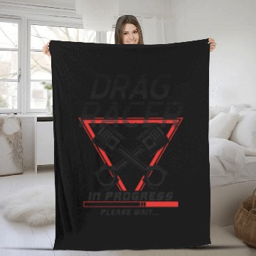 Discover Drag Racing Race Car Retro Vintage Fleece Blankets