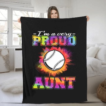 Discover Aunt Of A Baseball Player - Baseball Lover Fleece Blankets