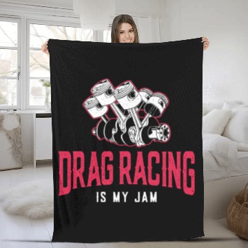 Discover Drag Racing Race Car Girl Drag Fleece Blankets