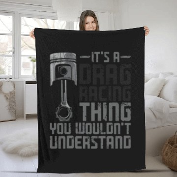 Discover Drag Racing Race Car Vintage It's Fleece Blankets