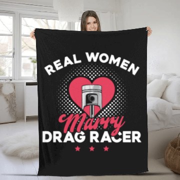 Discover Drag Racing Race Car Wife Marriage Fleece Blankets