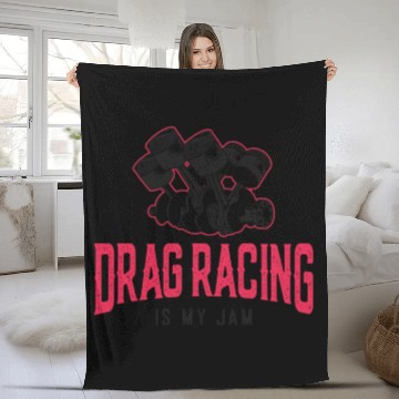 Discover Drag Racing Race Car Girl Drag Fleece Blankets