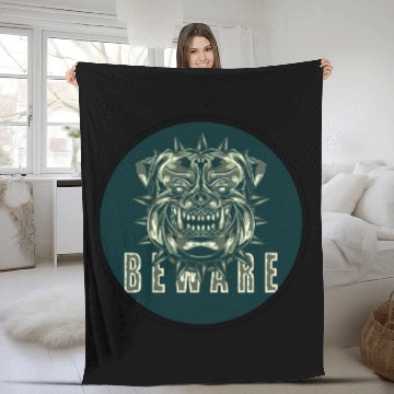 Discover Pitbull Beware Fleece Blankets