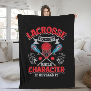 Discover Lacrosse Player Lacrosse Coach Lax Player Sports Fleece Blankets