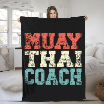 Discover Muay Thai Coach Martial Arts Martial Artist Fleece Blankets