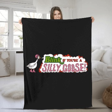 Discover Funny Blink If You're A Silly Goose Fleece Blankets