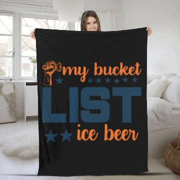 Discover My bucket LIST ice beer Fleece Blankets