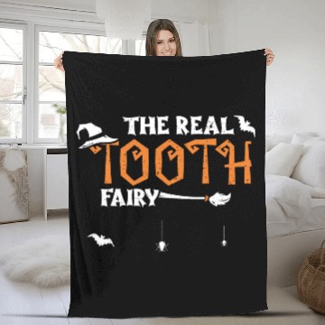 Discover The Real Tooth Fairy - Halloween Fleece Blankets