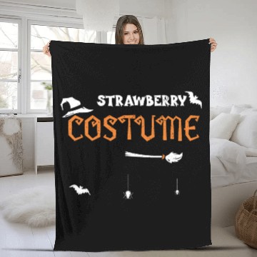 Discover Strawberry Costume - Halloween Fleece Blankets