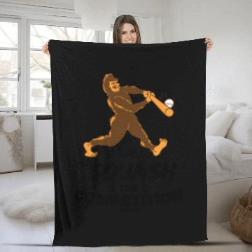 Discover Sasquatch baseball Fleece Blankets