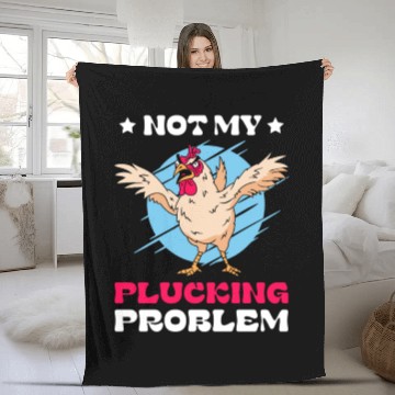 Discover Chicken Mean Pet Plucking Angry Farm Animal Fleece Blankets