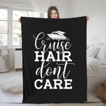 Discover Cruise Hair Don't Care Fleece Blankets