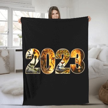 Discover 2023 WILD CAT DESIGN TIGER, CHEETAH, JAGUAR, LION Fleece Blankets