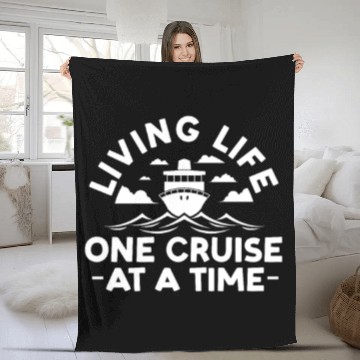 Discover Living Life One Cruise At A Time Fleece Blankets