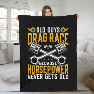 Discover Drag Racing Race Car Old Guys Drag Fleece Blankets