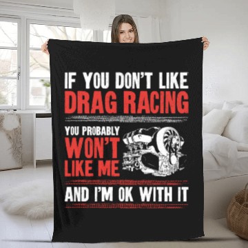 Discover Drag Racing Race Car Vintage If Fleece Blankets