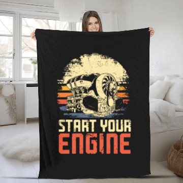 Discover Drag Racing Race Car Retro Vintage Fleece Blankets
