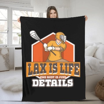 Discover Lacrosse Player Lacrosse Coach Lax Player Sports Fleece Blankets