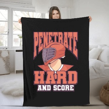 Discover Lacrosse Player Lacrosse Coach Lax Player Sports Fleece Blankets