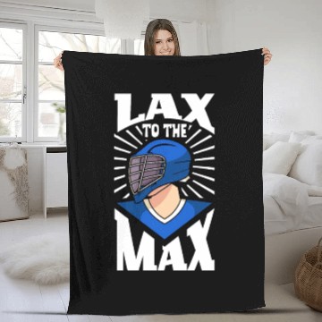 Discover Lacrosse Player Lacrosse Coach Lax Player Sports Fleece Blankets