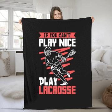 Discover Lacrosse Player Lacrosse Coach Lax Player Sports Fleece Blankets