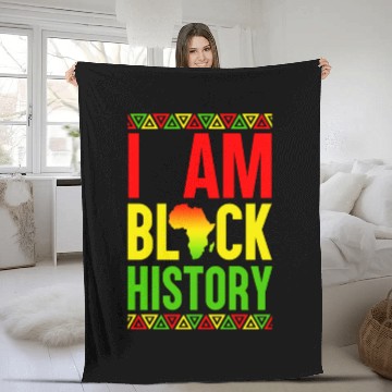 Discover I Am Black History Fleece Blankets