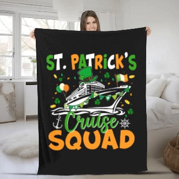 Discover St Patrick s Day Cruise Squad Happy Patricks Day Fleece Blankets