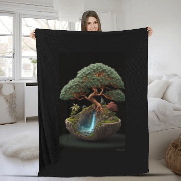 Discover Cannabonsai - Bonsai Tree, Cannabis Plant, Fleece Blankets