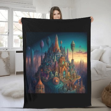 Discover Psychedelic City 3 Fleece Blankets