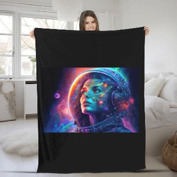 Discover Psychedelic Astronauts 2 Fleece Blankets
