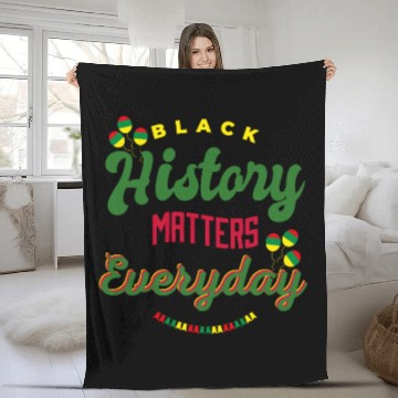 Discover Black History Matters Everyday Fleece Blankets