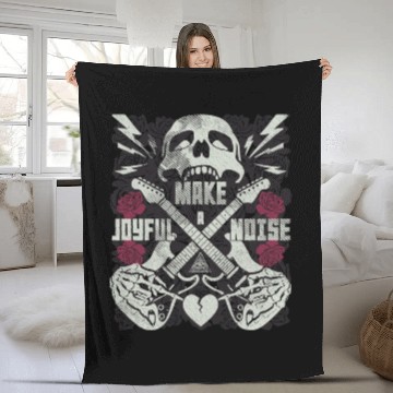 Discover Make a joyful noise with a guitar Fleece Blankets