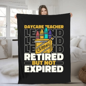 Discover Daycare Teacher Retired Fleece Blankets