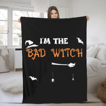 Discover I'm The Bad Witch - Halloween Fleece Blankets