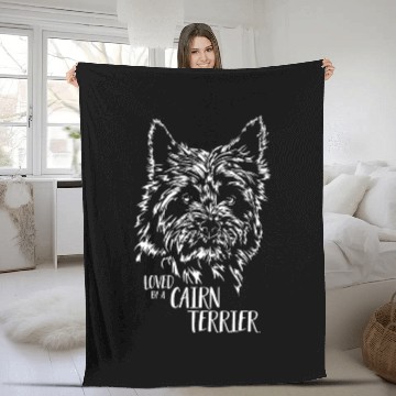 Discover Loved by a CAIRN TERRIER dog mom Wilsigns Fleece Blankets
